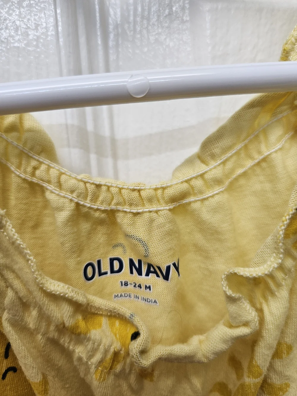 Old Navy Yellow Sun Print Bubble Romper 18-24mo NWOT